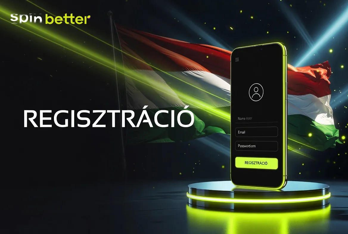 SpinBetter regisztráció űrlapja a kaszinó magyar oldalán
